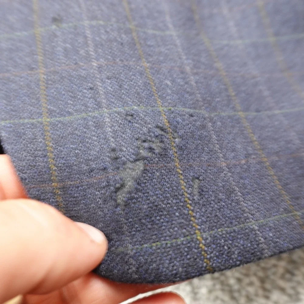 Burberry Blazer Mens 44R Blue Plaid Wool Cashmere Sport Coat Jacket Suit Top USA